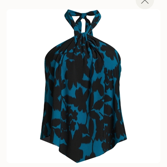 Women's Lands End Black & White  Tankini Swimsuit Top Halter size 12 - Picture 4 of 4